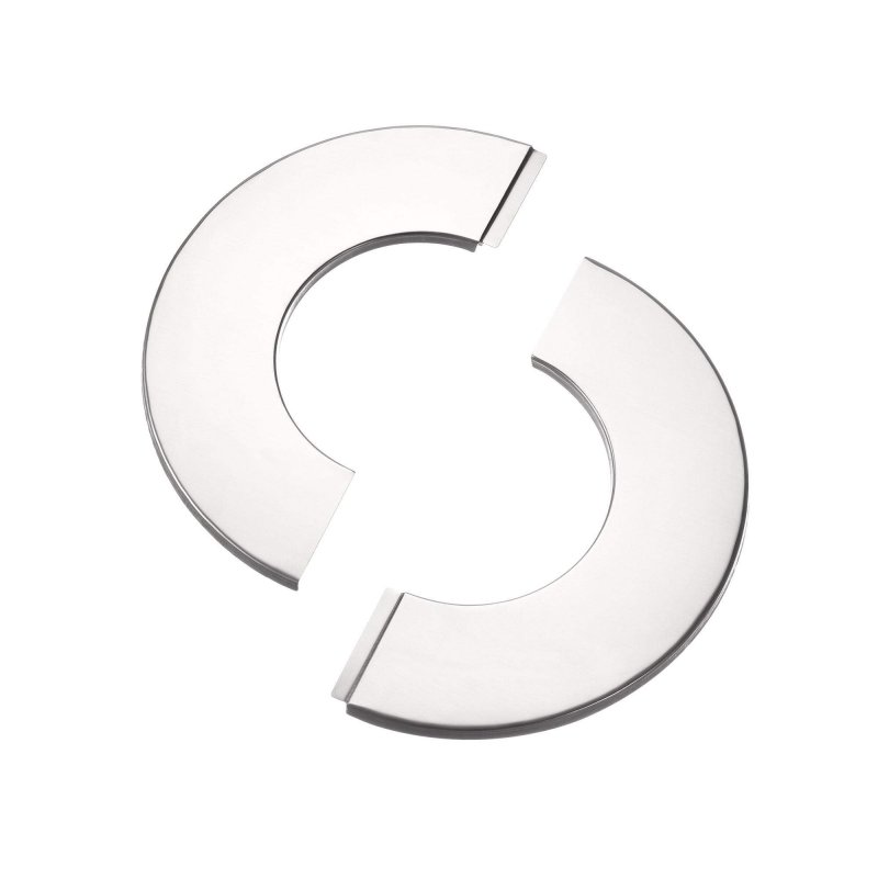 Wall Split Flange Stainless Steel Round Escutcheon Plate For 28mm Diameter Pipe 6pcs