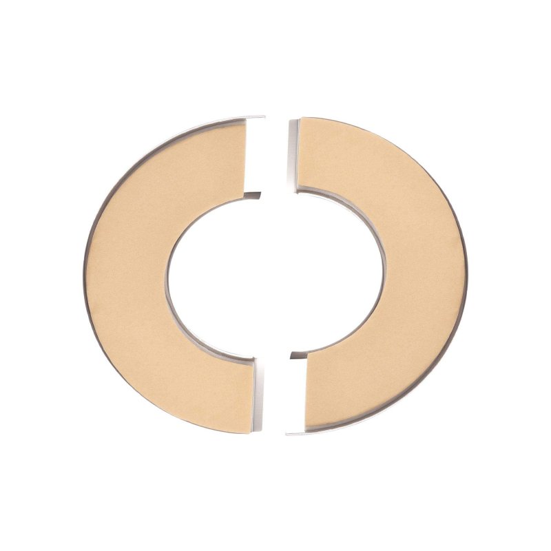 Wall Split Flange Stainless Steel Round Escutcheon Plate For 28mm Diameter Pipe 6pcs