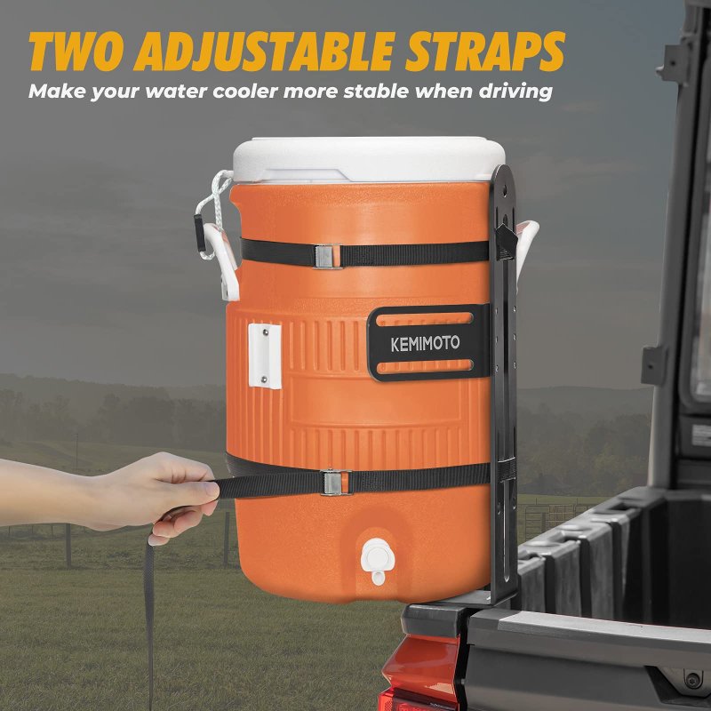5 Gallon Water Cooler Holder Steel Trailer Rack For Trucks Utvs Mowers And Rvs Heavy Duty Bucket Mount With Adjustable Straps