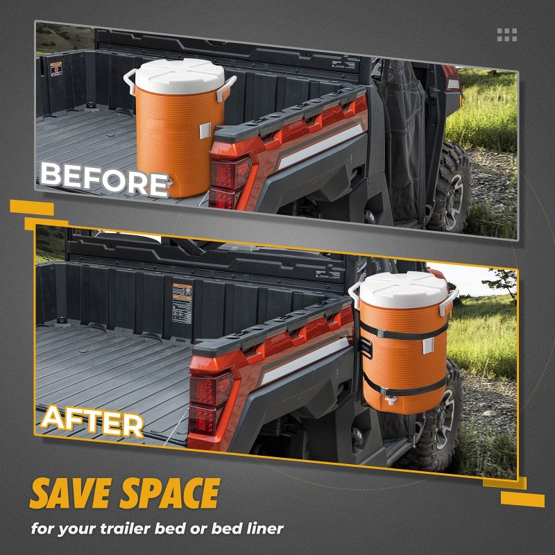 5 Gallon Water Cooler Holder Steel Trailer Rack For Trucks Utvs Mowers And Rvs Heavy Duty Bucket Mount With Adjustable Straps