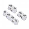 X Autohaux 4 Set 8mm Car Engine Spark Plug Wire Separator Looms Divider Organizer Clamp Aluminum Alloy Silver Tone