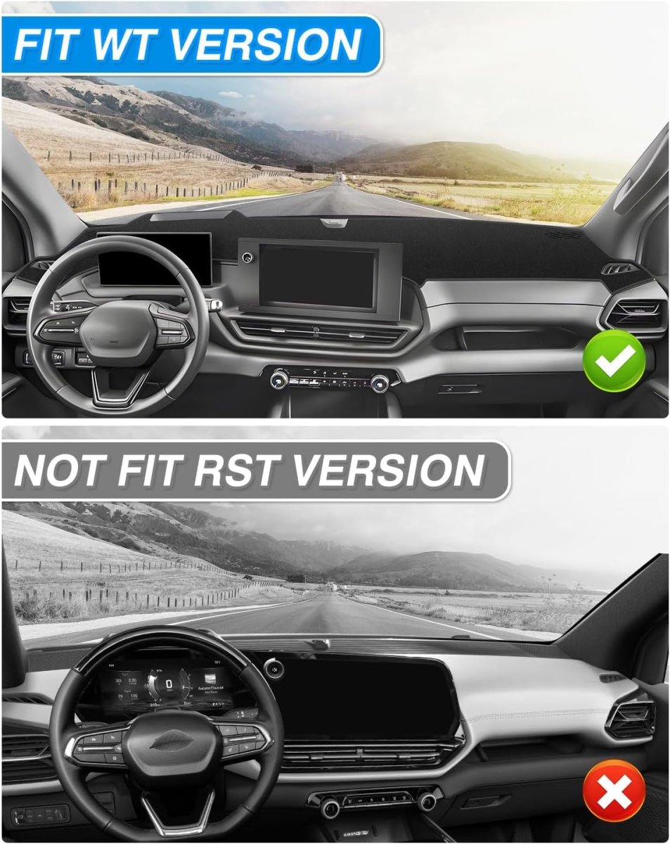 Cartist Dash Cover For Chevy Silverado Ev Wt 2024 2025 Not Rst Version Dashboard Mat Accessories Non-slip Carpet Sunshield