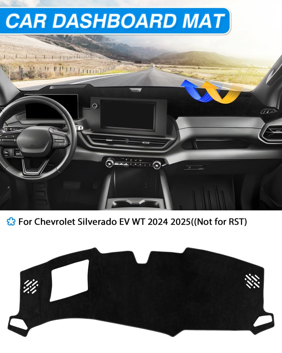 Cartist Dash Cover For Chevy Silverado Ev Wt 2024 2025 Not Rst Version Dashboard Mat Accessories Non-slip Carpet Sunshield