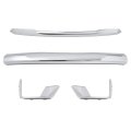 Hecasa Hood Molding Fog Light Front Bumper Valance Panel For 2021 2022 2023 2024 Gmc Yukon Yukon Xl Plastic Abs Chrome 