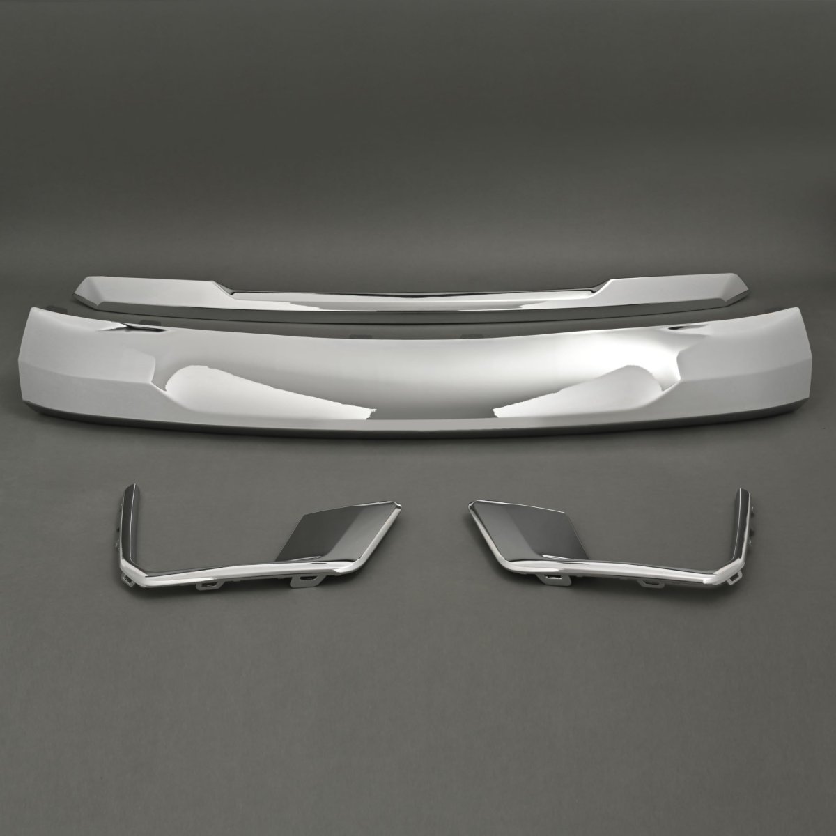 Hood Molding Fog Light And Front Bumper Valance Panel For 2021 2022 2023 2024 Gmc Yukon Xl Abs Plastic Chrome Finish Cb-2530