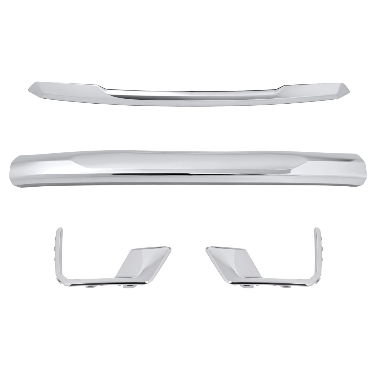 Hood Molding Fog Light And Front Bumper Valance Panel For 2021 2022 2023 2024 Gmc Yukon Xl Abs Plastic Chrome Finish Cb-2530