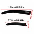 Labwork Black 4 Pieces Window Visors Shade Sun Rain Wind Guards Cover Replacement For 2006-2011 Honda Civic