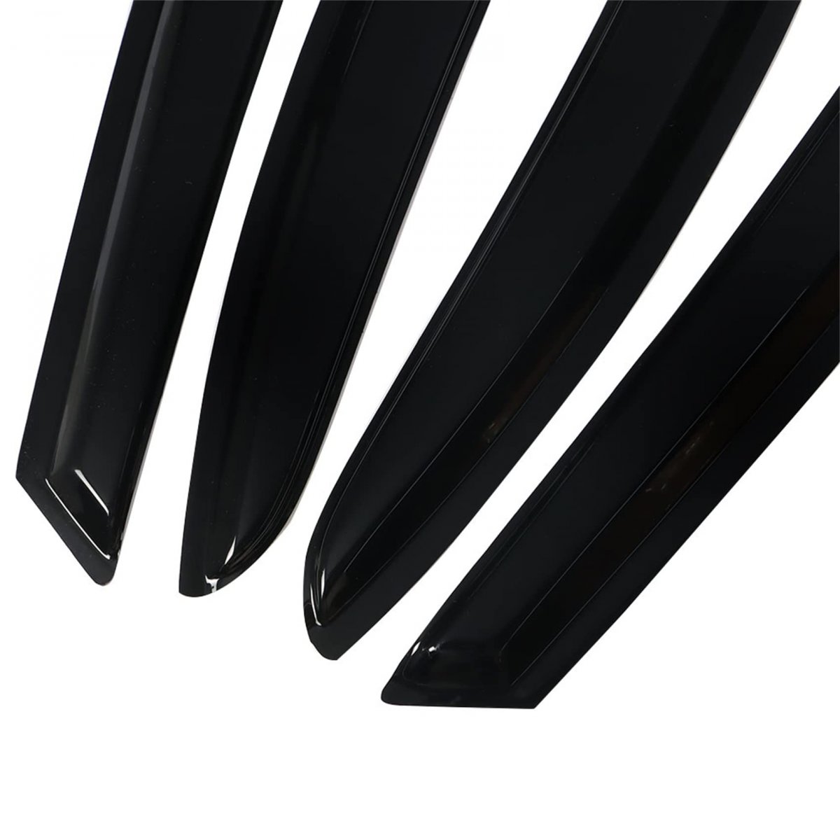 Black Window Visors Shade Sun Rain Wind Guards 4 Piece Set For 2006 2011 Honda Civic Acrylic Side Deflectors Classic Style Tint