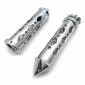 Smt-chromed Hollowed-out Spike Grip 7 8 Bars Cnc Compatible With Kawasaki Handlebars Sport Bikes By Smt B0142hv578