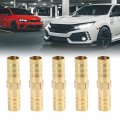 X Autohaux 10mm Brass Barb Hose Fitting Straight Union Connector For Air Water Gas Oil 5pcs