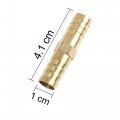 X Autohaux 10mm Brass Barb Hose Fitting Straight Union Connector For Air Water Gas Oil 5pcs