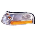 Front Driver Side Marker Light For Mercury Grand Marquis 2003 2004 2005 Amber Clear Lens With Chrome Bezel Fo2520171 