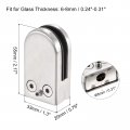 Uxcell Glass Clamp Adjustable 6-8mm Thickness 55x33mm Stainless Steel Bracket Clip For Balustrade Staircase Handrail