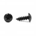 Uxcell 120pcs Universal Black Motorcycle Round Cross Head Self Tapping Bolts Screws