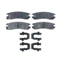 Rear Disc Brake Pads For Cadillac Seville 1997 2004 Semi Metallic Gold Bonded Attachment Shims And Hardware Included 0 54 In