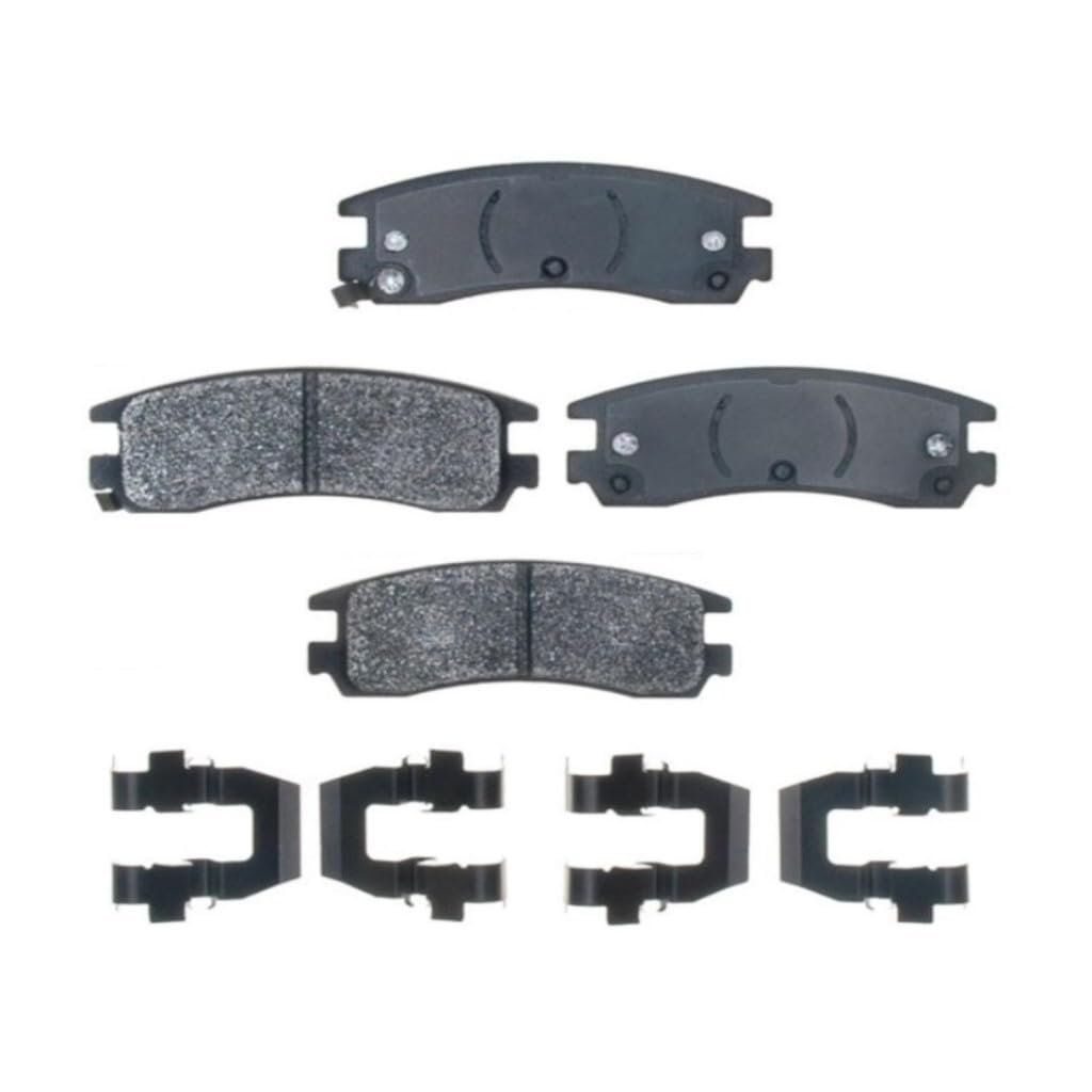 Rear Disc Brake Pads For Cadillac Seville 1997 2004 Semi Metallic Gold Bonded Attachment Shims And Hardware Included 0 54 In