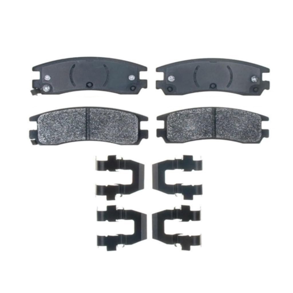Rear Disc Brake Pads For Cadillac Seville 1997 2004 Semi Metallic Gold Bonded Attachment Shims And Hardware Included 0 54 In