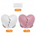 Uxcell 4pcs Toilet Tank Button Pusher Love Heart Shaped Flushing Replacement Part For Women Long Nail White Pink