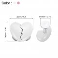 Uxcell 4pcs Toilet Tank Button Pusher Love Heart Shaped Flushing Replacement Part For Women Long Nail White Pink