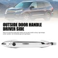 Exterior Chrome Door Handle Front Driver Side 72184t2aa01 Outside For 2013-2017 Elegant Finish Abs Material With Sensor