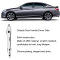 Exterior Chrome Door Handle Front Driver Side 72184t2aa01 Outside For 2013-2017 Elegant Finish Abs Material With Sensor