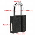 Uxcell 4pcs 30mm Body Wide Iron Padlock Matte Finish Harden Shackle Pin Tumbler