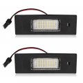 Polarlander 2pcs White 6000k Led License Plate Light 24smd Number Lamp For Bmw E63 E81 E87 F06