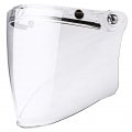Universal 3-snap Flip Up Visor Shield Lens For Retro Open Face Motorcycle Helmet Clear 