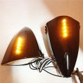 Smt-led Side Mounted Rear View Mirrors Compatible With Suzuki Honda Kawasaki Yamaha Bike Black New B00rnisgwq