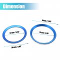 Uxcell 2pcs Car Front Rear Emblem Ring Decoration Cover Trim Hood Logo For Bmw 3 Series Blue