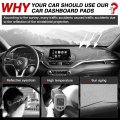 Autorder Dashboard Cover Mat For Nissan Altima 2019-2024 Accessories Flannel Dash Sunshade Glare Uv Rays Protector