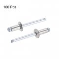 Uxcell Blind Rivets 304 Stainless Steel 5mm Diameter 10mm Grip Length Silver 100pcs