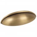 Cosmas 5 Pack 1399bab Brushed Antique Brass Cabinet Hardware Bin Cup Drawer Handle Pull 2-1 2 Inch 64mm Hole Centers 