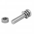 Uxcell M5 X 25mm 304 Stainless Steel Phillips Pan Head Screws Nuts W Washers 15 Sets