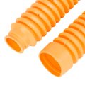 2pcs Orange 15 Knots Shockproof Shock Absorbers Boot Dust Cover For Motorcycle