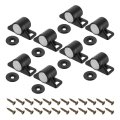 8 Pcs Cabinet Door Catch Latch Metal Magnetic Lock With Screw For Cupboard Kitchen Closet Wardrobe Black 