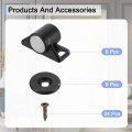 8 Pcs Cabinet Door Catch Latch Metal Magnetic Lock With Screw For Cupboard Kitchen Closet Wardrobe Black