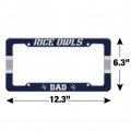 Rice University Dad License Plate Tag Frame