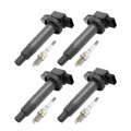 Hoypeyfiy Uf316 4 Pcs Ignition Coils Iridium Spark Plugs Replacement For Toyota Scion Xa Xb Echo Replaces 9091902265 5c1304