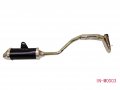 Performance Exhaust Pipe Muffler For Twin Spar Perimeter Frame Sdg Ssr 125cc Pit Bike Dirt Honda Xr50 Crf50 D Section Style