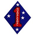 U S M C 1st Marine Division Sticker 