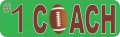 Stickertalk Football Number 1 Coach Vinyl Sticker 10 Inches By 3 