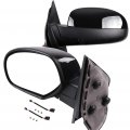 Ocpty Black Driver Side And Passenger View Mirror Smooth With Power Adjustment Turn Signal Heated Manual Fold Memory Compatible