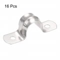 Uxcell 14mm 0 55 Rigid Pipe Strap 2 Holes Tube 201 Stainless Steel Tension Clip Clamp 16pcs