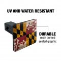 Rustic Distressed Maryland State Flag Tow Trailer Hitch Cover Plug Insert