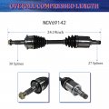 Maxfavor Cv Axle Shaft Front Left Right For 1996 1997 1998 1999 2000001 2002 Toyota 4runner Limited Sr5 1995-2004 Tacoma Base