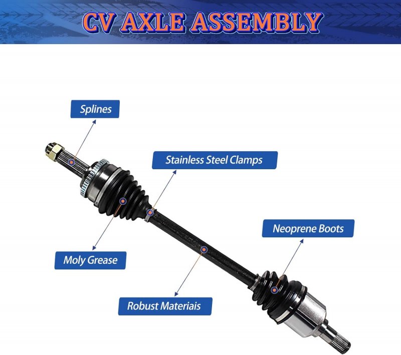 Maxfavor Cv Axle Shaft Front Left Right For 1996 1997 1998 1999 2000001 2002 Toyota 4runner Limited Sr5 1995-2004 Tacoma Base