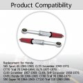 Waltyotur 1 Pair Red Chrome Motorcycles Shocks 345mm Struts Absorber Replacement For Honda S65 Cl70 Ct70 Xl75 Cl90 Cl90l Ct90
