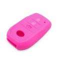 Uxcell Pink Silicone Car Remote Key Fob Cover Case For Toyota Crown Camry Corolla Rav4