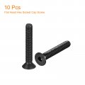 Uxcell 5 16-18x2 Flat Head Socket Cap Screws 10 9 Grade Carbon Steel Hex Countersunk Screw Bolts Fasteners Fully Threaded Black